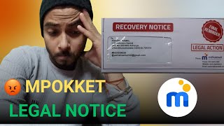 Mpokket Loan App Legal Notice Mpokket Recovery Notice Loan Repayment Nahi Kiya To mpokket loan [upl. by Drida]