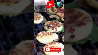 Colombian and Venezuelan Street Food  Arepas streetfood foodie [upl. by Notsua973]