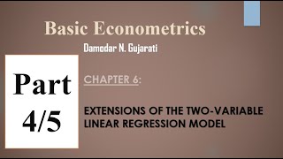 Basic Econometrics by DN Gujarati  Chapter 6 45 UrduHindi [upl. by Aigroeg]