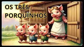 História dos 3 porquinhos e o lobo mau Animação infantil  Historias infantis [upl. by Krystyna]