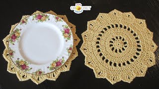 Pretty Doily Placemats Crochet Pattern amp Tutorial [upl. by Lyrahc]