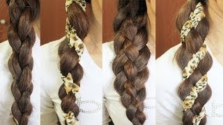 4Strand Braid Hair Tutorial Woven Braid  3D Round Braid [upl. by Hnahc]