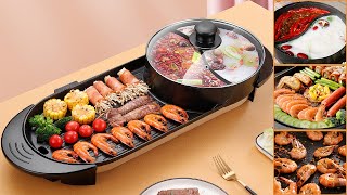 SOGA 2 in 1 Electric NonStick BBQ Teppanyaki Grill Plate Steamboat Dual Sided Hotpot [upl. by Feilak671]