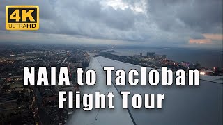 NAIA to DZR Tacloban City Via Cebu Pacific  Flight Tour 4K  Philippines  Julanders [upl. by Sabas975]