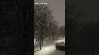 Snowfall in Halmstad halmstad sweden snow 29012024 [upl. by Aseeram38]