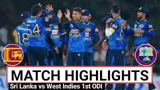 Sri Lanka vs west Indies 1st ODI Match Highlights 2024  SL vs WI 1st ODI Match Highlight Today 2024 [upl. by Atlas]