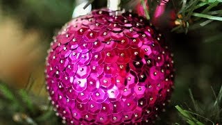 Create Easy Sequin Christmas Ornaments  DIY Home  Guidecentral [upl. by Godric]