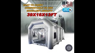 I BOUGHT A GIANT Inflatable Paint Booth Building Part 1 [upl. by Sirak362]