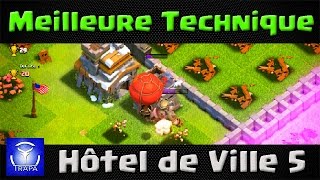 Clash of Clans  Superbe stratégie dattaque HDV 5 aux Ballons [upl. by Anselmi948]