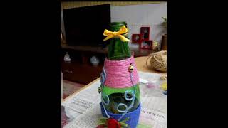 Decorated glass bottles and jarsdiytutorials are available [upl. by Mientao130]