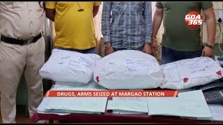 NCB arrests 1 with drugs and weapons at Margao Railway Station [upl. by Ykcim]