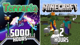 TERRARIA 5000 Hour YouTuber FAILS at MINECRAFT [upl. by Socher]