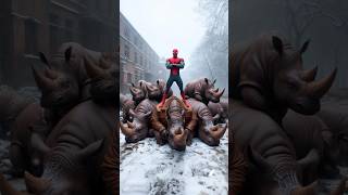 SpiderMan and Superman vs Witch fight battle spiderman superman animals wolverine [upl. by Nytsirhc507]