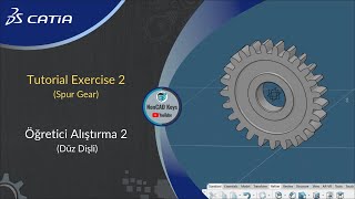 3DEXPERIENCE CATIA  Tutorial Exercise 2  Spur Gear ⚙️ [upl. by Leroi]