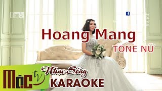 Karaoke Hoang Mang  Tone Nữ  Hồ Quỳnh Hương  Beat Thấp [upl. by Llehcam]