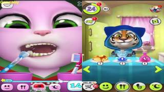 My Talking Angela VS My Talking Tom Gameplay Great Makeover for Children HD [upl. by Ianthe711]