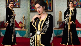 🆕velvet Moroccan Style Kaftan Dress  Moroccan Kaftan Embroidery Work  Velvet Kaftan [upl. by Euqnimod306]