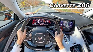 Living with the New 670hp Corvette Z06  Is the Flat Plane V8 Chevy a Supercar POV Binaural Audio [upl. by Sucul83]