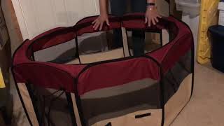 How to fold up your pet puppy playpen [upl. by Eladnor]