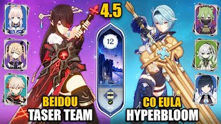 Beidou Taser Team amp C0 Eula Hyperbloom Team  Spiral Abyss 45 Floor 12 9 Stars  Genshin Impact [upl. by Nynnahs]