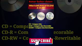 quotCD CDR CDRW की full form  CD CDR CDRW Full Form Explained Shortsquot [upl. by Lillis]