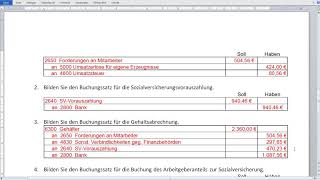 Buchungen im Personalbereich Sachwertbezüge 5 [upl. by Marvin]