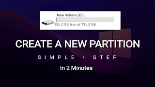 How to Create a New Partition  Windows 10 11  Hard Drive Partition  Disk Partition  2024 [upl. by Rexanna]