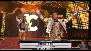 MJF AND ADAM COLE ENTRANCE  NEW THEME SONG REMIX  BETTER THAN YOU BAY BAY  FULL ENTRANCE HD [upl. by Allegra]