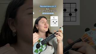 Noviembre Sin Ti de Reik en el Ukelele💔 TUTORIAL FÁCIL flightukulele shorts [upl. by Dottie]