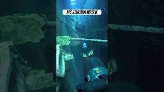 DPV our ride through the Zenobia wreck scuba diving scubadiving underwater underwaterworld [upl. by Amsirhc766]