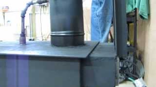 Wood Stove Waste Oil Stove Blower Thermostat Install Update By KVUSMC [upl. by Shishko61]