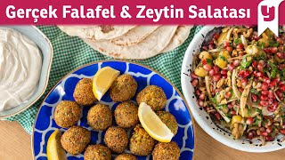 “Gerçek” Falafel Nasıl Yapılır ✅ Yanına Zeytin Salatası Tahin Sosu ve Lavaş Yapımını da Anlattık [upl. by Shepley]