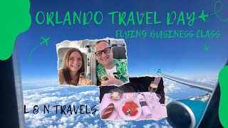 Orlando Florida Travel Day Flying Business Class Aer Lingus Manchester to Orlando MCO Airport [upl. by Anwahs101]