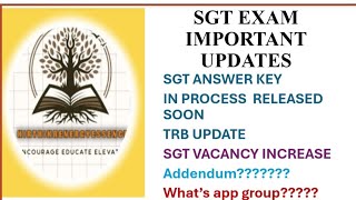 exam trbupdates sgtexam sgtvacancy sgtanswerkey selectionlist btbrte ugtrb pgtrb test [upl. by Ashwin]