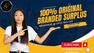 🙂100 branded surplus menswear tshirt  Jeans  Shirt  Formals etc at upto 95 discount [upl. by Aerdnod]