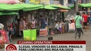 24 Oras Illegal vendors sa Baclaran pinaalis para lumuwag ang mga kalsada [upl. by Arraeit]