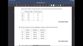 Particle Physics  AS Level Physics  Topical P1 MCQs [upl. by Iarised491]