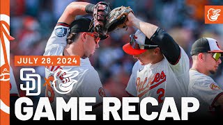 Padres vs Orioles Game Recap 72824  MLB Highlights  Baltimore Orioles [upl. by Mohn587]