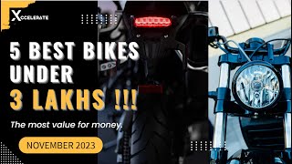 5 Best Bikes under 3 Lakhs in India  bikes hero triumph harleydavidson tvs bajaj yamaha [upl. by Syxela]