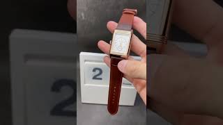 MGF Jaeger Lecoultre Reverso Tribute Small Seconds Rose Gold Case Leather Strap Grey Dial [upl. by Ennairb593]