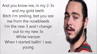 White Iverson  Post Malone  Lyric Video [upl. by Julianna]