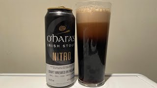 OHARAS IRISH STOUT NITRO  OHaras Brewery Carlow Ireland  Irish Craft Beer  Live Review [upl. by Ellevart]