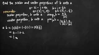 Scalar and vector projections KristaKingMath [upl. by Adnouqal]