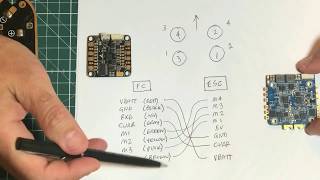 Flight controller to 4in1 ESC wiring [upl. by Akcinat]