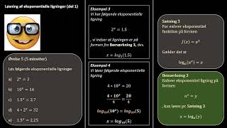 1 løsning af eksponentielle ligninger del 3 [upl. by Lemert]