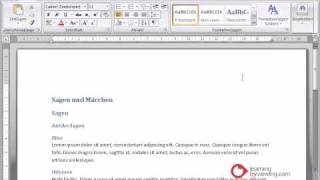 Microsoft Word Tutorial Deutsch Gliederung [upl. by Yrovi]