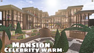 Bloxburg Mansion warm celebrity house  housebuild [upl. by Nwahsid]