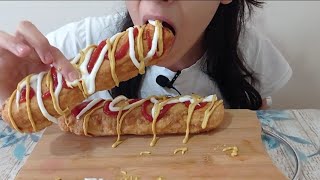 ASMR CORN DOG EATİNG SHOW SUDE ASMR [upl. by Rubbico628]