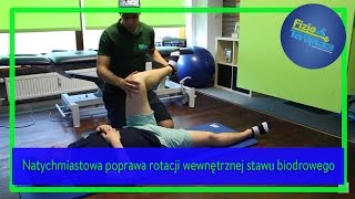 Rotacji wewnętrznej stawu biodrowego  Natychmiastowa poprawa 118 FizjoTerapia HD [upl. by Anwahsad]