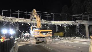 Caltrans District 3Hwy 50Manlove Pedestrian Overcrossing Demolition [upl. by Aihsatal]